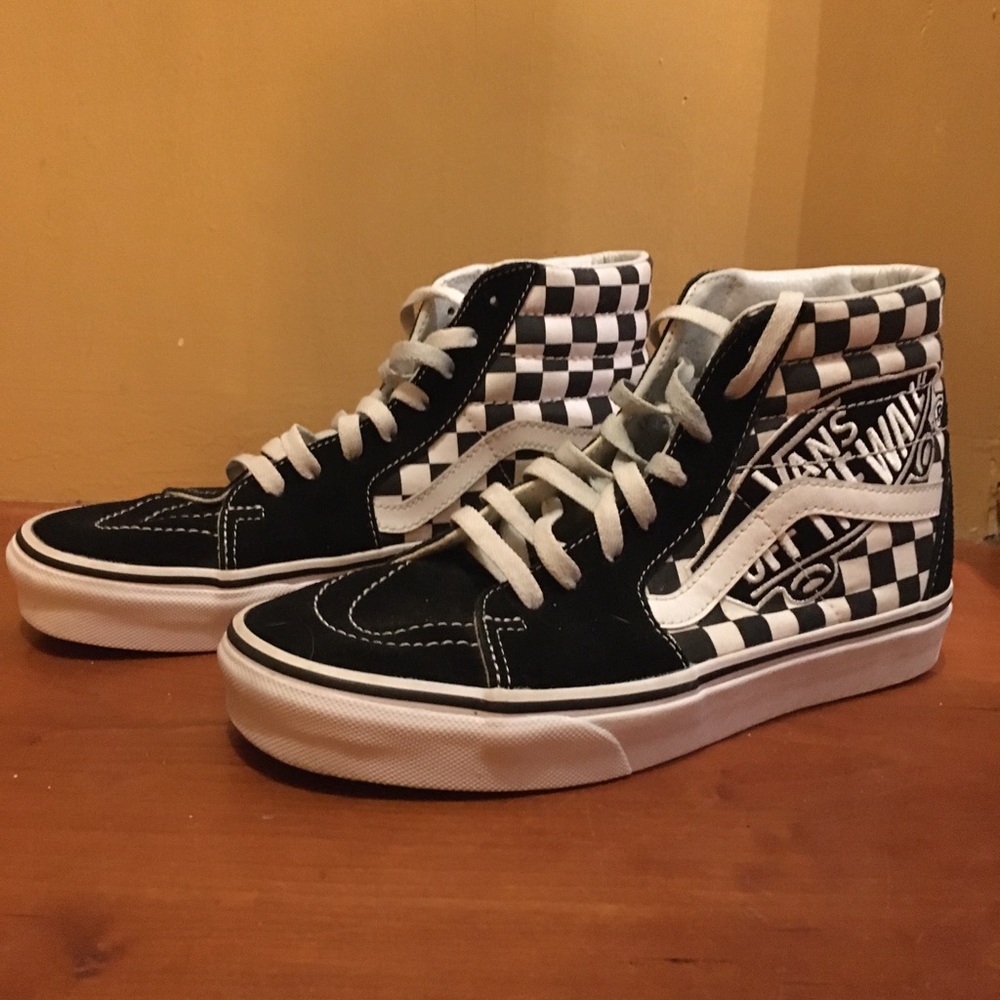 Vans Sk8-Hi Checkerboard Patch Skate Shoes